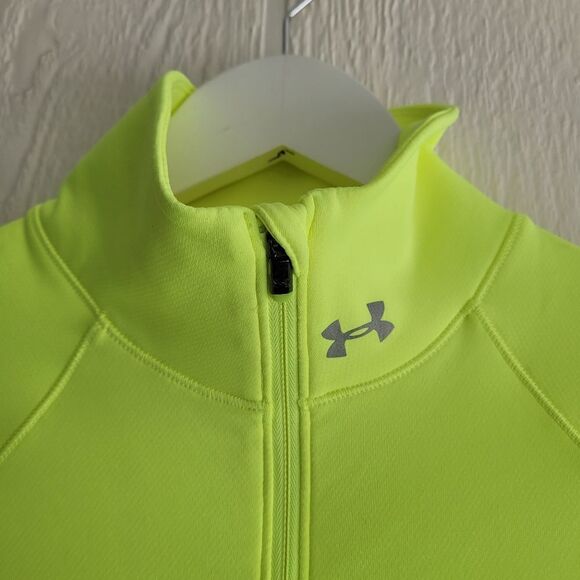 Under Armour Neon Green Half Zip Sweatshirt - Picture 3 of 7